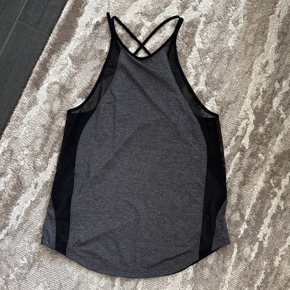 lululemon athletica Gray and Black Tank Top